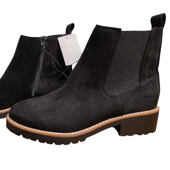 Kensie Shoes - NWT Kenzie Black Suede Ankle Boots | Chelsea Style Size 10 Grunge FallStyle Chic